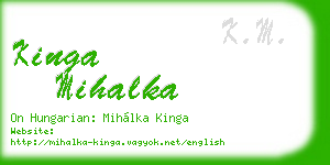 kinga mihalka business card