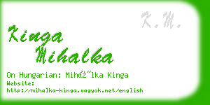 kinga mihalka business card